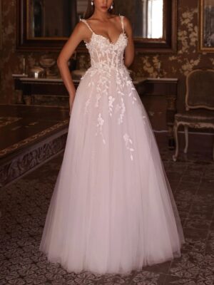 vestido de novia bordado