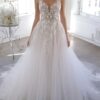 vestido de novia corte A bordado