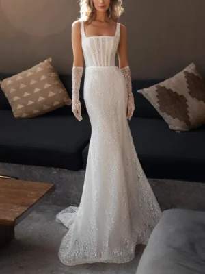 Vestido de Novia Sirena corte Recto