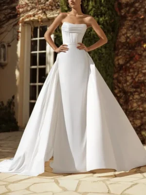 Vestido de Novia sirena corte recto